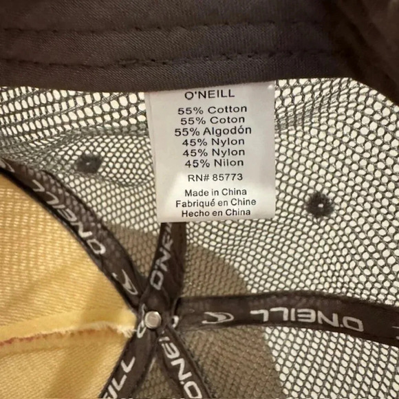 O'Neill Women's Pink & Grey Nautical Hat, Adjustable - Picture 4 of 4